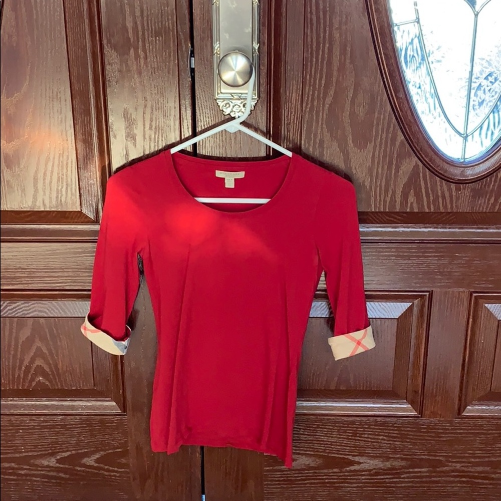 Dark red Burberry women’s shirt